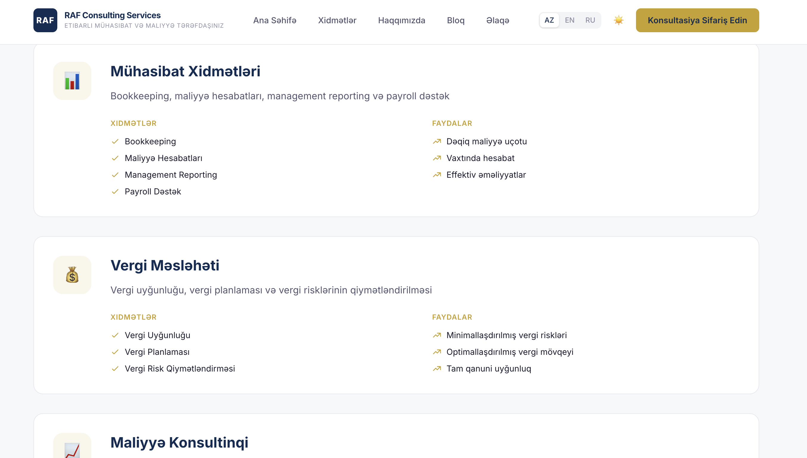 RAF Consulting — Accounting & Finance - 3